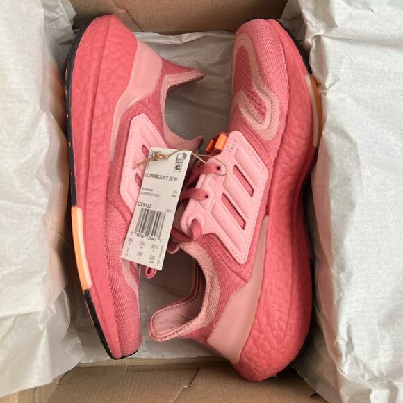 Adidas Ultraboost 22 Mauve/Orange Running Sneakers , US7 - Picture 11 of 13
